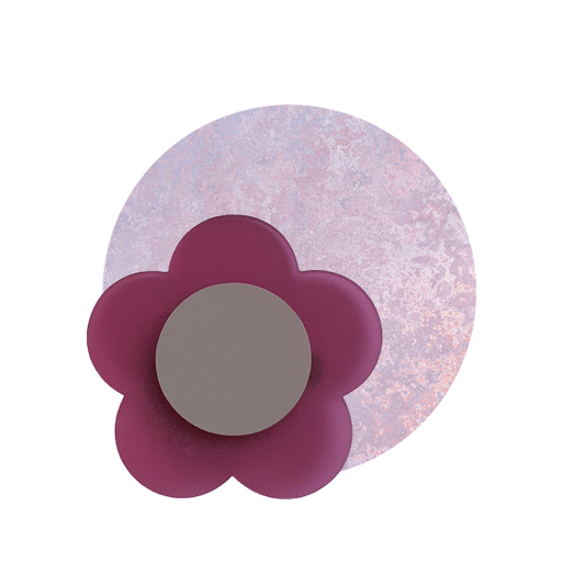 Five petal brooch in Lavender and Fosted Plum