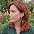 Abstract Print Dangly Earrings
