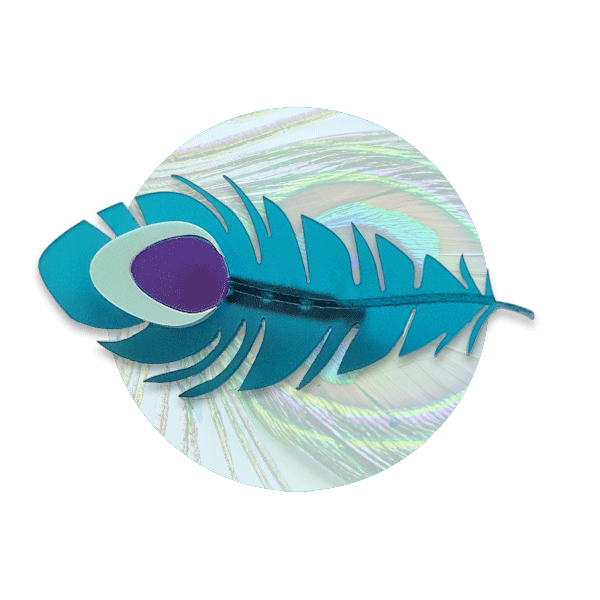 Peacock Feather inspired Brooch