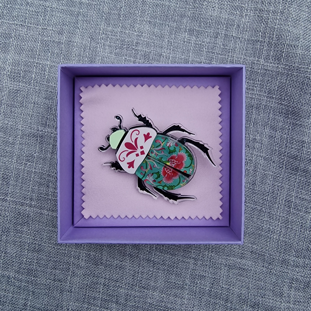Scarab Beetle Brooch